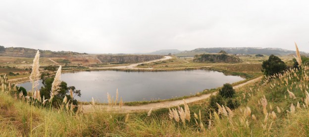 Old stone quarry in Cuchía, Cantabria, 2012.
