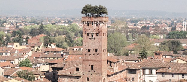 Torre Guinigi, Lucca, Italia.